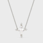 Ocean-Inspired Baroque Pearl Cross Pendant Necklace for Women