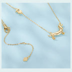 S925 Silver Dachshund Necklace – Minimalist Puppy Pendant Collarbone Jewelry