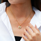 Lightning Love Pendant Women's 14K Yellow Gold Plated 925 Sterling Silver Moissanite Necklace Cross-border Exclusive