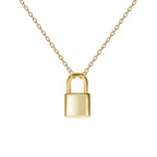 Lock necklace S925 silver simple clavicle chain cross-border light luxury niche temperament versatile fashion personality ins Internet celebrity