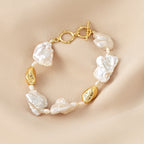 Elegant and elegant baroque irregular freshwater pearl bracelet for women, 2022 new trendy and personalized design accessories