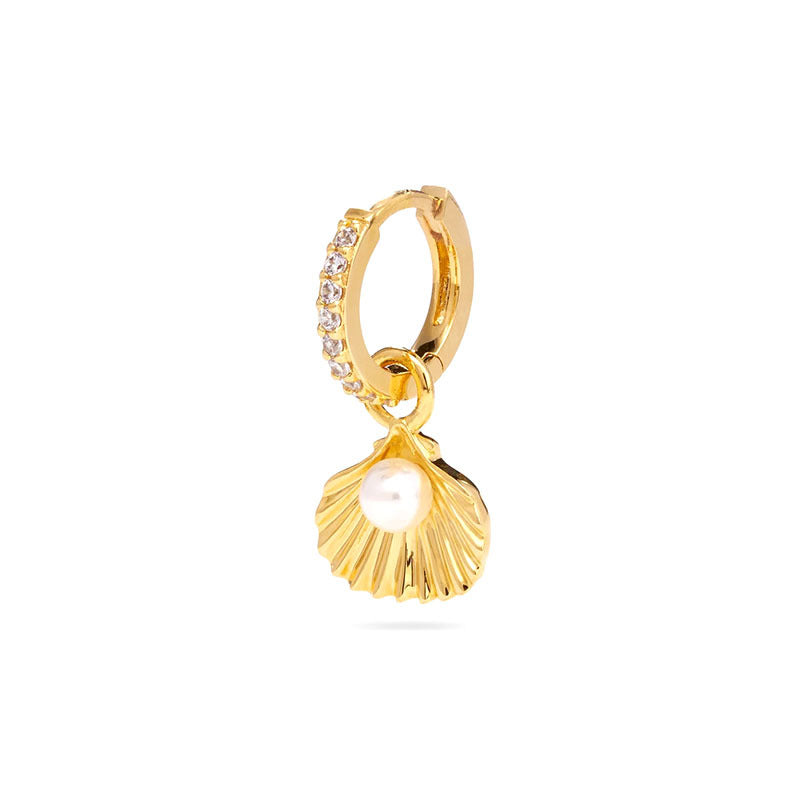 S925 sterling silver INS versatile shell pearl earrings, earrings, best-selling European and American creative high-end earrings for women