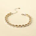 Natural citrine bracelets for sudden wealth gathering, light luxury niche design accessories, gifts for elders, colorful gem jewelry wholesale