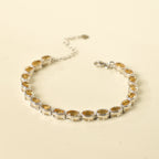 Natural citrine bracelets for sudden wealth gathering, light luxury niche design accessories, gifts for elders, colorful gem jewelry wholesale