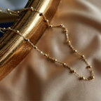 Minimalist Beaded Chain Necklace – S925 Silver Satellite Necklace in Gold & Silver