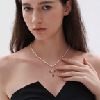 Pearl Cross Pendant Necklace