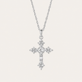 Starlight Aura Celestial Grace Cross Necklace