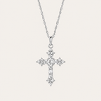 Starlight Aura Celestial Grace Cross Necklace
