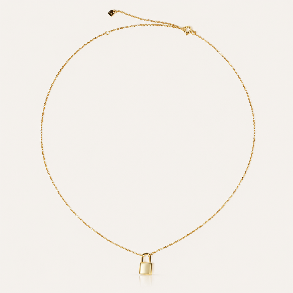 Light Luxury Padlock Pendant Necklace S925 Silver Versatile Ins Style Simple Clavicle Chain for Daily Wear & Layering