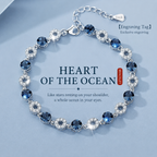 Ocean Secrets Elegant Blue Crystal Bracelet Gift for Her