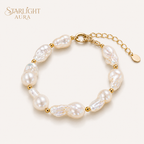 Baroque Pearl Bracelet – Natural Freshwater Pearl Handmade Bracelet for Women