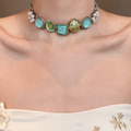 Ocean Star Layered Charm Necklace with Turquoise Beads & Shell Pendant