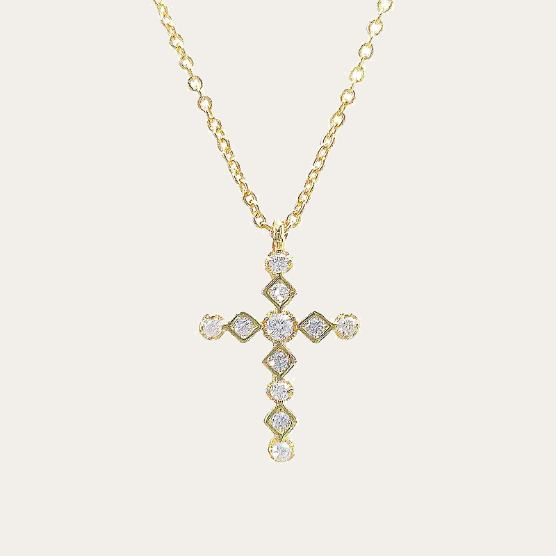 Crystal Cross Pendant Necklace