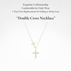 Faith in Light Double Cross Necklace