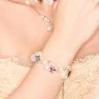 Dreamy Bubble Pearl Heart Crystal Bracelet