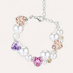 Dreamy Bubble Pearl Heart Crystal Bracelet