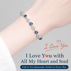 Ocean Secrets Elegant Blue Crystal Bracelet Gift for Her
