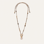 Eye of Life Cat Pendant Necklace with Tiger’s Eye Beads