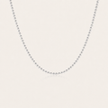 Minimal Beaded Sterling Silver Necklace – Elegant Layering Chain for Women
