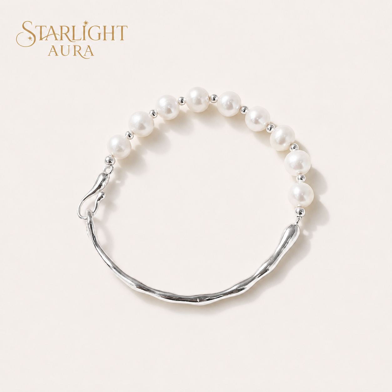 Luna Pearl Bracelet – Natural Freshwater Pearl & S925 Sterling Silver Minimalist Bracelet for Women  Product Description