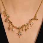 Starlight Aura Shooting Star Tassel Necklace