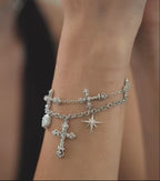 Starlight Aura Star Cross Charm Bracelet