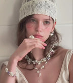 Dreamy Bubble Pearl Heart Crystal Bracelet
