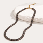 Snake Charm Collar Necklace – Unisex Statement Snake Pattern Jewelry